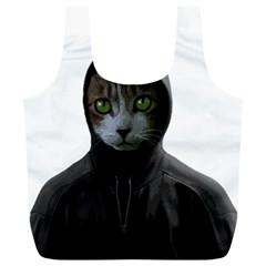 Gangsta Cat Full Print Recycle Bags (l)  by Valentinaart