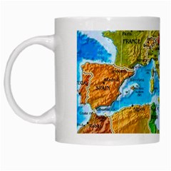 World Map White Mugs