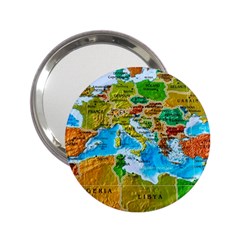 World Map 2 25  Handbag Mirrors