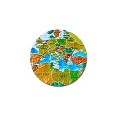 World Map Golf Ball Marker (4 Pack)