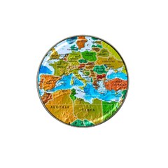 World Map Hat Clip Ball Marker (4 Pack)