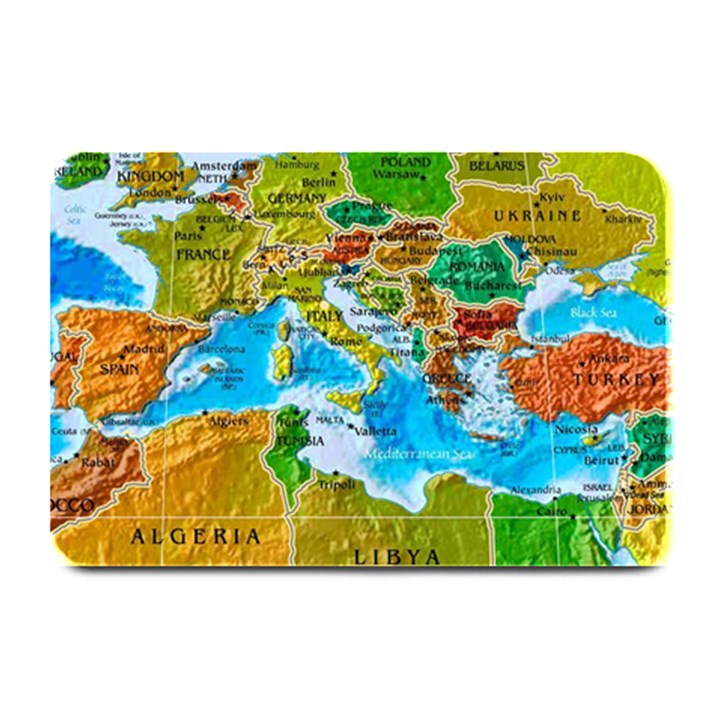 World Map Plate Mats