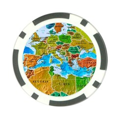 World Map Poker Chip Card Guard by BangZart