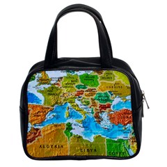 World Map Classic Handbags (2 Sides)