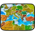 World Map Fleece Blanket (Mini) 35 x27  Blanket