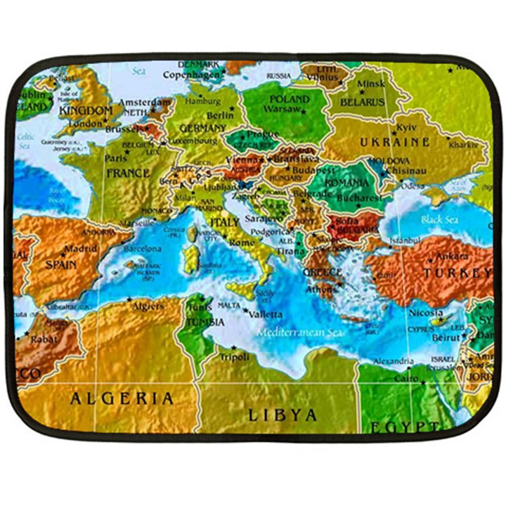 World Map Fleece Blanket (Mini)