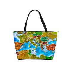 World Map Shoulder Handbags