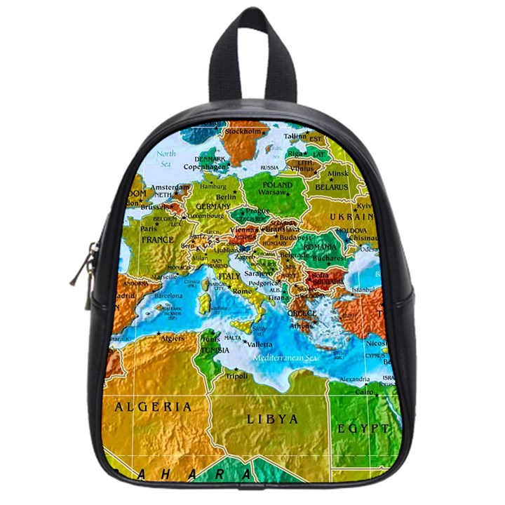 World Map School Bags (Small) 