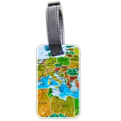 World Map Luggage Tags (two Sides)