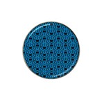 Triangle Knot Blue And Black Fabric Hat Clip Ball Marker (10 pack) Front