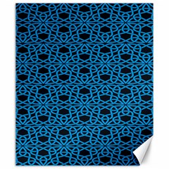 Triangle Knot Blue And Black Fabric Canvas 20  X 24  