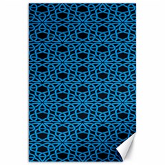 Triangle Knot Blue And Black Fabric Canvas 20  X 30   by BangZart