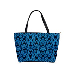 Triangle Knot Blue And Black Fabric Shoulder Handbags by BangZart