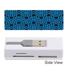 Triangle Knot Blue And Black Fabric Memory Card Reader (stick)  by BangZart