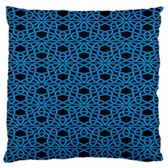 Triangle Knot Blue And Black Fabric Large Cushion Case (two Sides) by BangZart