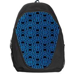 Triangle Knot Blue And Black Fabric Backpack Bag