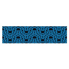 Triangle Knot Blue And Black Fabric Satin Scarf (oblong)