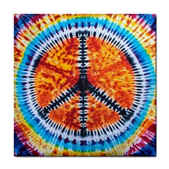 Tie Dye Peace Sign Tile Coasters by BangZart