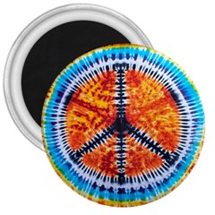 Tie Dye Peace Sign 3  Magnets by BangZart