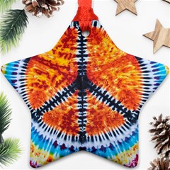 Tie Dye Peace Sign Ornament (star) by BangZart