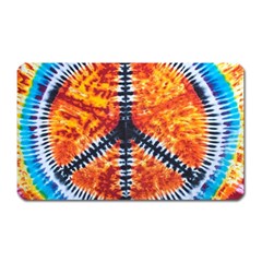 Tie Dye Peace Sign Magnet (rectangular) by BangZart