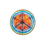 Tie Dye Peace Sign Hat Clip Ball Marker (10 pack) Front