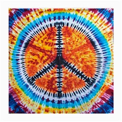 Tie Dye Peace Sign Medium Glasses Cloth (2-side) by BangZart