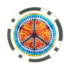 Tie Dye Peace Sign Poker Chip Card Guard by BangZart