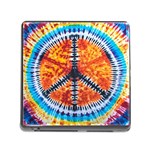 Tie Dye Peace Sign Memory Card Reader (Square) Front