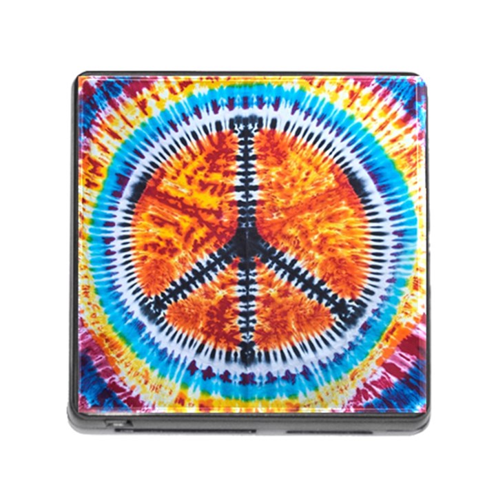 Tie Dye Peace Sign Memory Card Reader (Square)