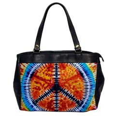 Tie Dye Peace Sign Office Handbags by BangZart