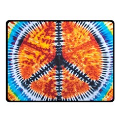 Tie Dye Peace Sign Fleece Blanket (small) by BangZart