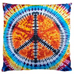 Tie Dye Peace Sign Standard Flano Cushion Case (one Side) by BangZart