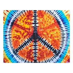 Tie Dye Peace Sign Double Sided Flano Blanket (large)  by BangZart