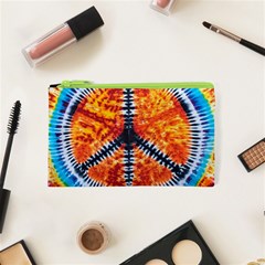 Tie Dye Peace Sign Cosmetic Bag (xs) by BangZart