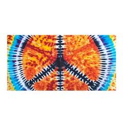 Tie Dye Peace Sign Satin Wrap