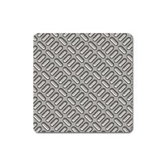 Grey Diamond Metal Texture Square Magnet