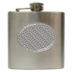 Grey Diamond Metal Texture Hip Flask (6 Oz) by BangZart