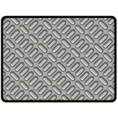 Grey Diamond Metal Texture Fleece Blanket (large) 