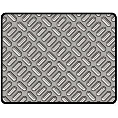 Grey Diamond Metal Texture Fleece Blanket (medium)  by BangZart