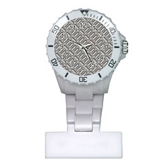 Grey Diamond Metal Texture Plastic Nurses Watch by BangZart