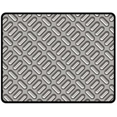 Grey Diamond Metal Texture Double Sided Fleece Blanket (medium)  by BangZart