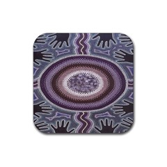 Spirit Of The Child Australian Aboriginal Art Rubber Coaster (square)  by BangZart