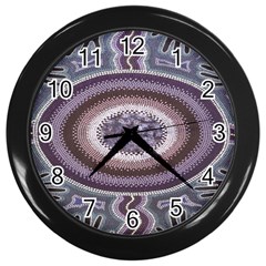 Spirit Of The Child Australian Aboriginal Art Wall Clocks (black) by BangZart