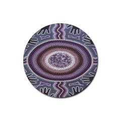 Spirit Of The Child Australian Aboriginal Art Rubber Round Coaster (4 Pack) 