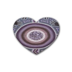 Spirit Of The Child Australian Aboriginal Art Heart Coaster (4 Pack) 