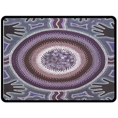 Spirit Of The Child Australian Aboriginal Art Fleece Blanket (large)  by BangZart