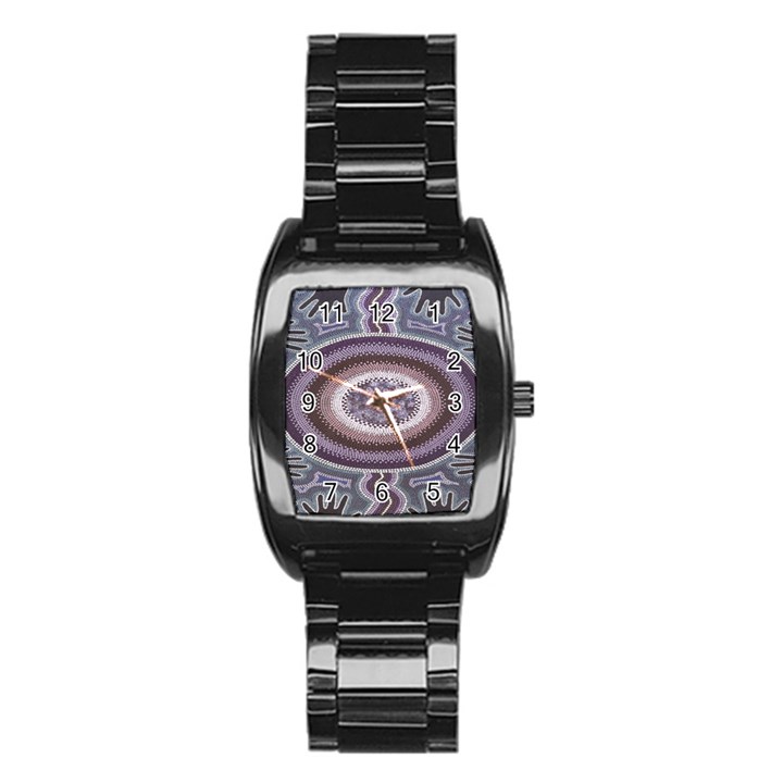 Spirit Of The Child Australian Aboriginal Art Stainless Steel Barrel Watch