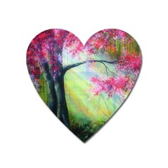 Forests Stunning Glimmer Paintings Sunlight Blooms Plants Love Seasons Traditional Art Flowers Sunsh Heart Magnet by BangZart