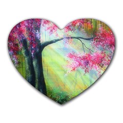 Forests Stunning Glimmer Paintings Sunlight Blooms Plants Love Seasons Traditional Art Flowers Sunsh Heart Mousepads by BangZart